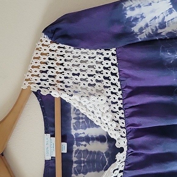 Calypso St Barth for Target Silk Tie Dye Blouse Size Small - Picture 5 of 6